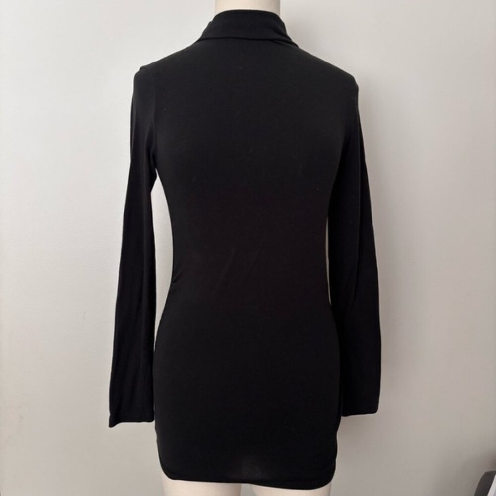 Atmosphere Black Longline Mock Turtleneck Sz S